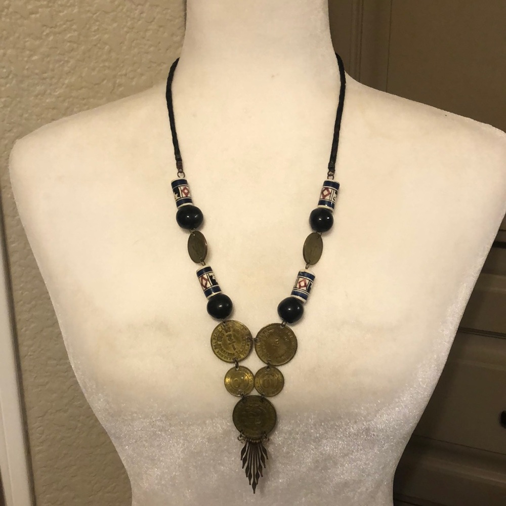 Vintage Peruvian coin necklace